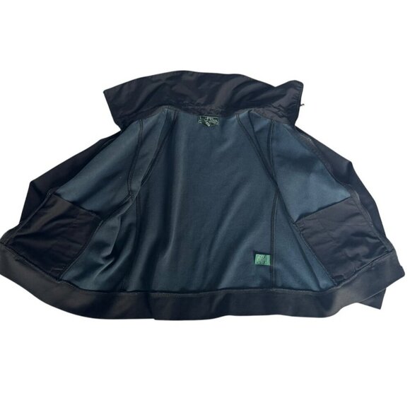 L-RL Lauren Ralph Lauren Active Women’s Sz L Black Full Zip Jacket Toggle Neck - Picture 8 of 9